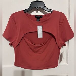 New ~ Miss Chievous Dark Rose Blouse shirt top ($42 retail) size XL